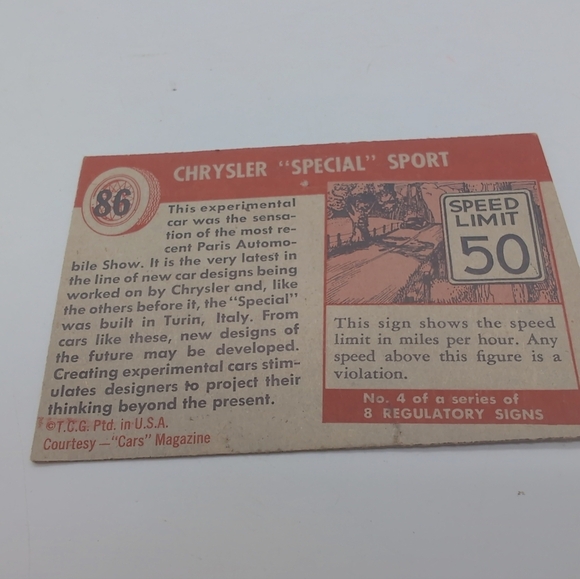 1954 Topps Car Card Set 5 Prototypes Hudson, GM, Lincoln Buick Chrysler - Picture 8 of 8